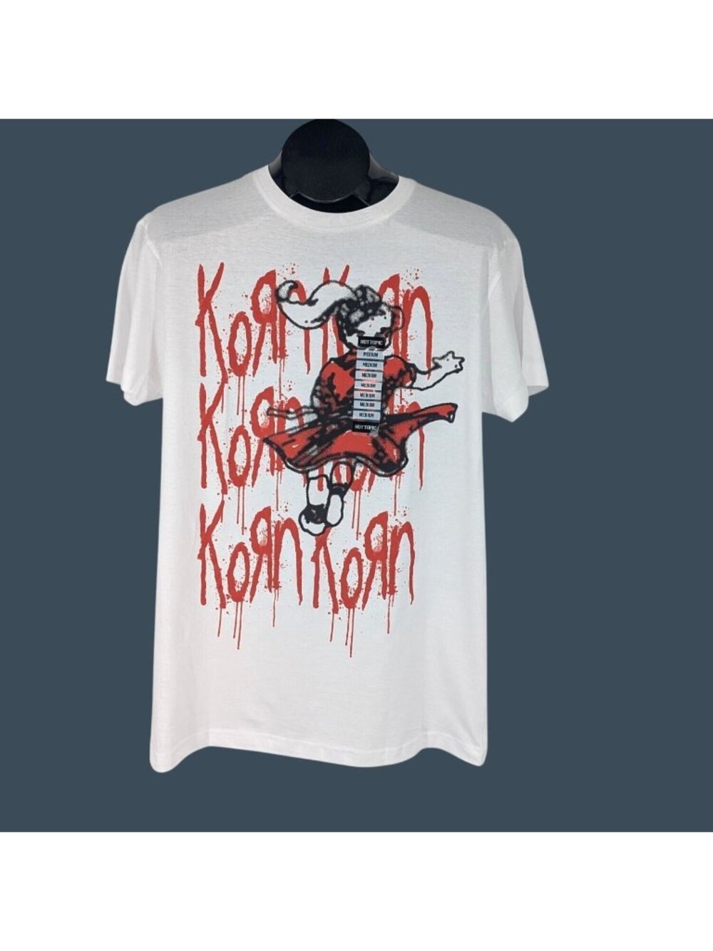 Korn Graphic Band T Shirt Drip Logo Goth Grunge Streetwear Y2K Festival Medium